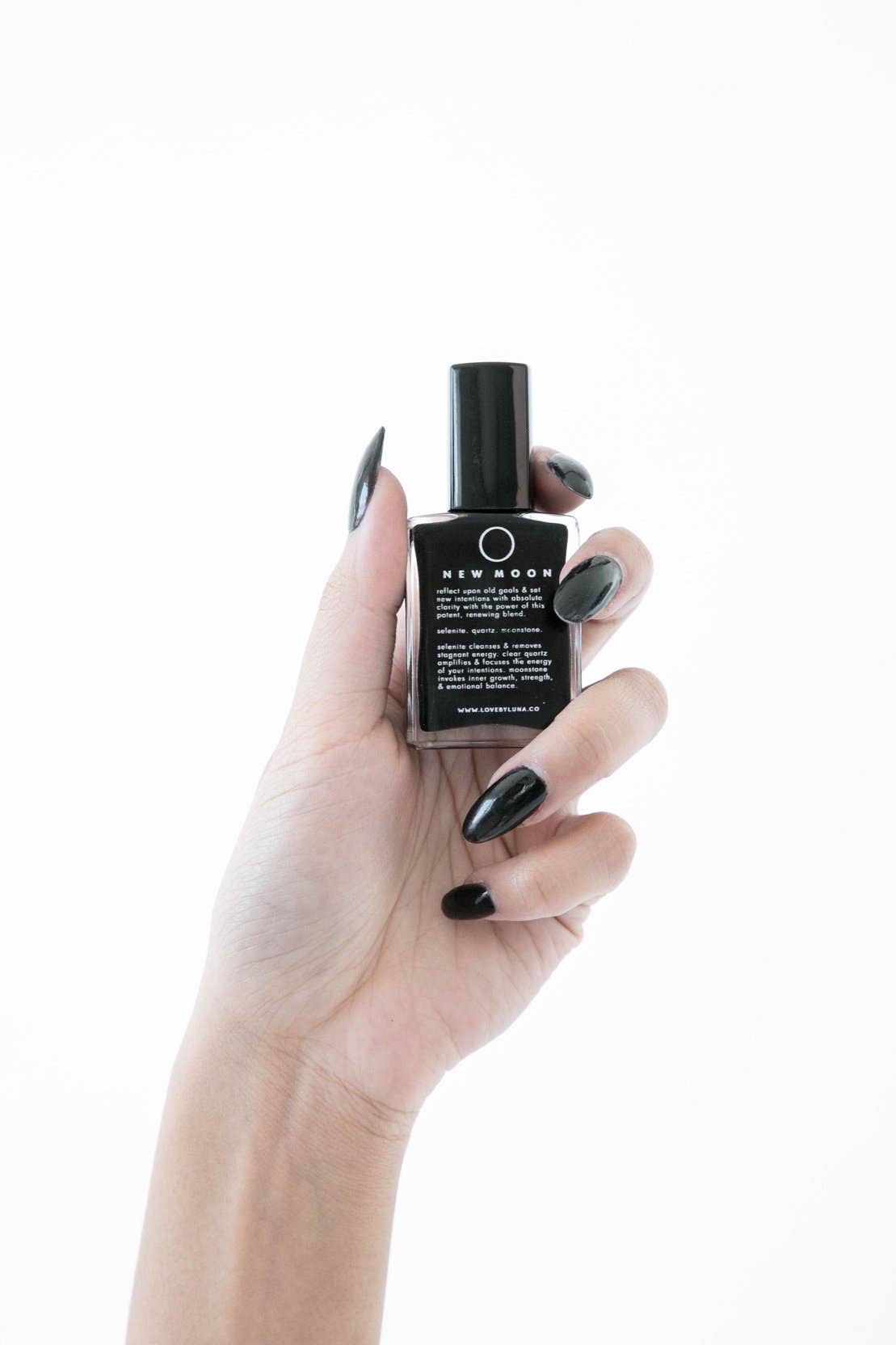 New Moon Nail Polish- infused with Selenite, Clear Quartz + Moonstone