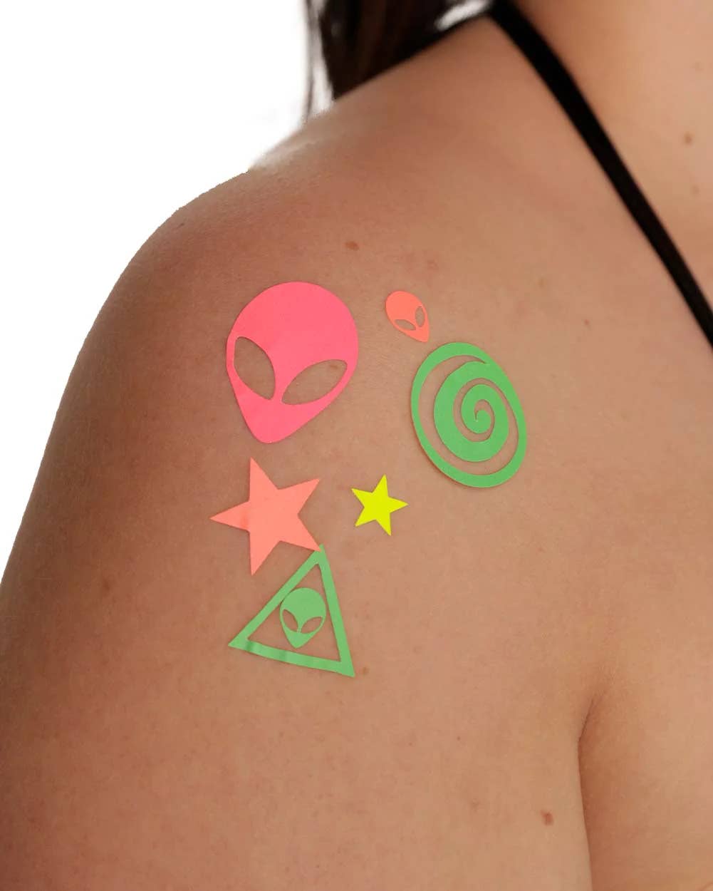 Alien Blacklight Body Stickers-40 Pk