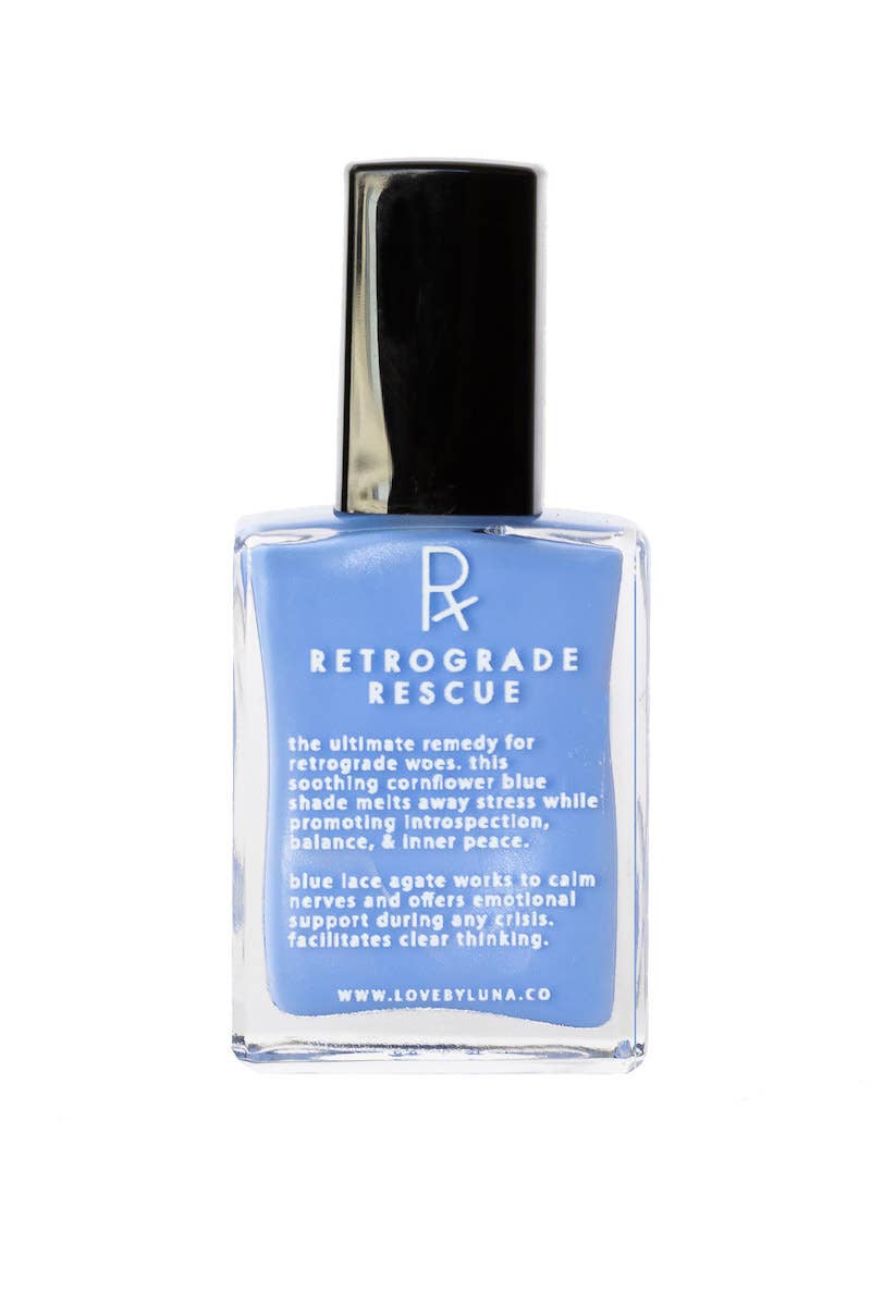 Retrograde Rescue Nail Polish-Infused with micronized blue lace agate