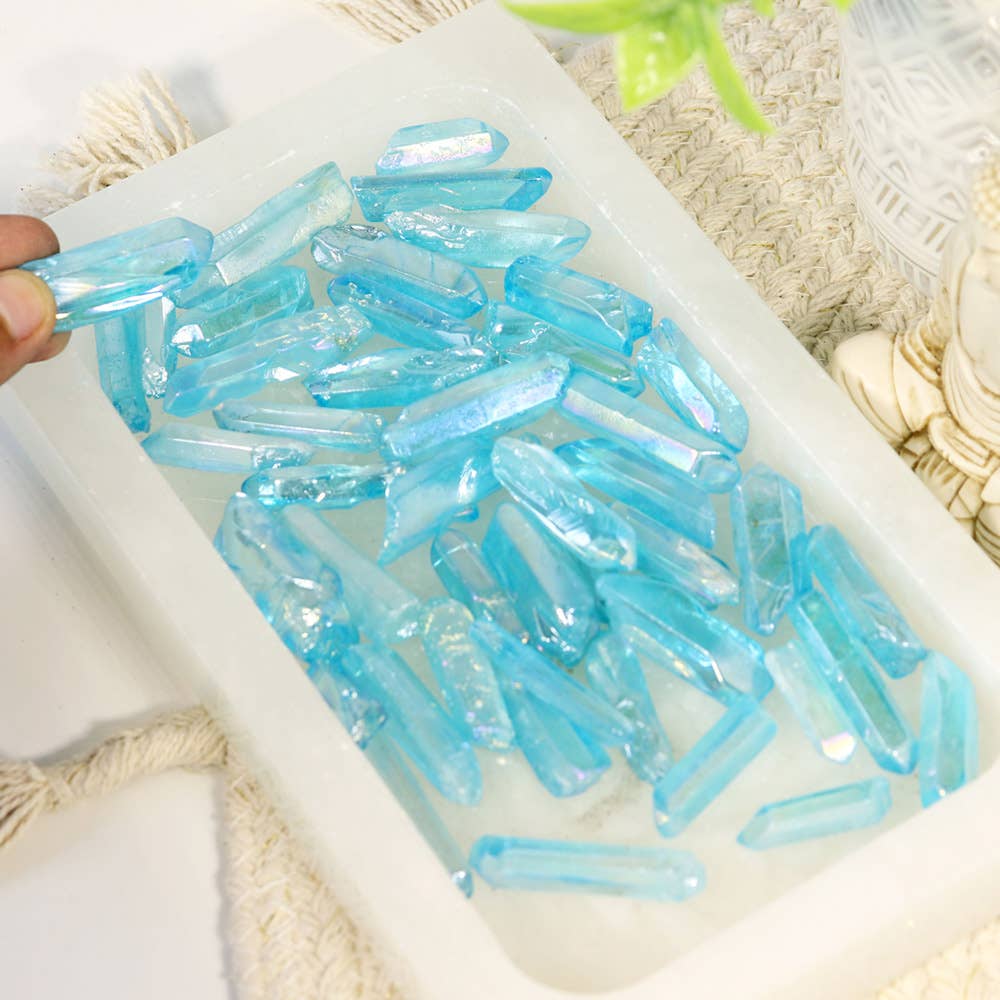 Aqua Aura Crystal Quartz Points
