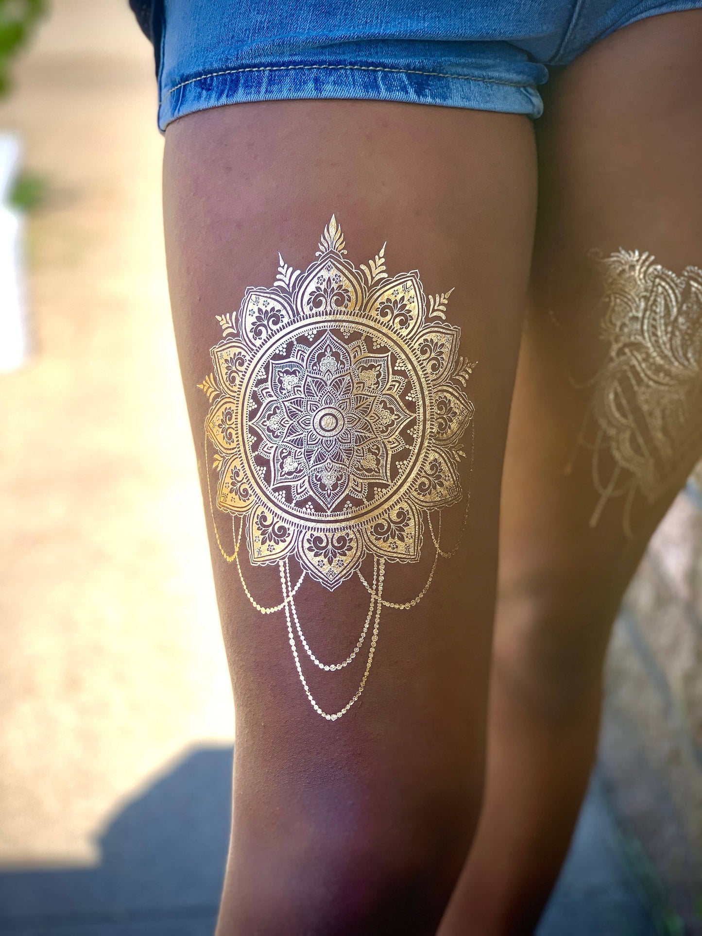 Gold Foil Tattoo | Mandala