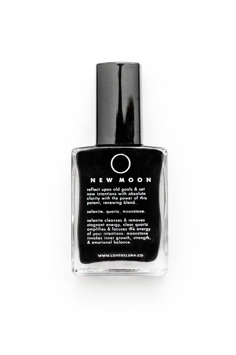 New Moon Nail Polish- infused with Selenite, Clear Quartz + Moonstone