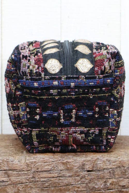 Multi Jacquard Stripe Make Up Bag