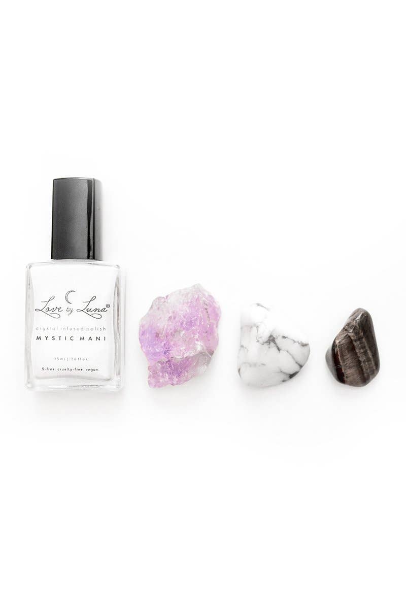 Full Moon Nail Polish-infuses with Ametrine , Tiger's Eye + Howlite