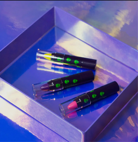 Ufo Uv Face & Body Paint Liners Trio For Neon Glow Looks