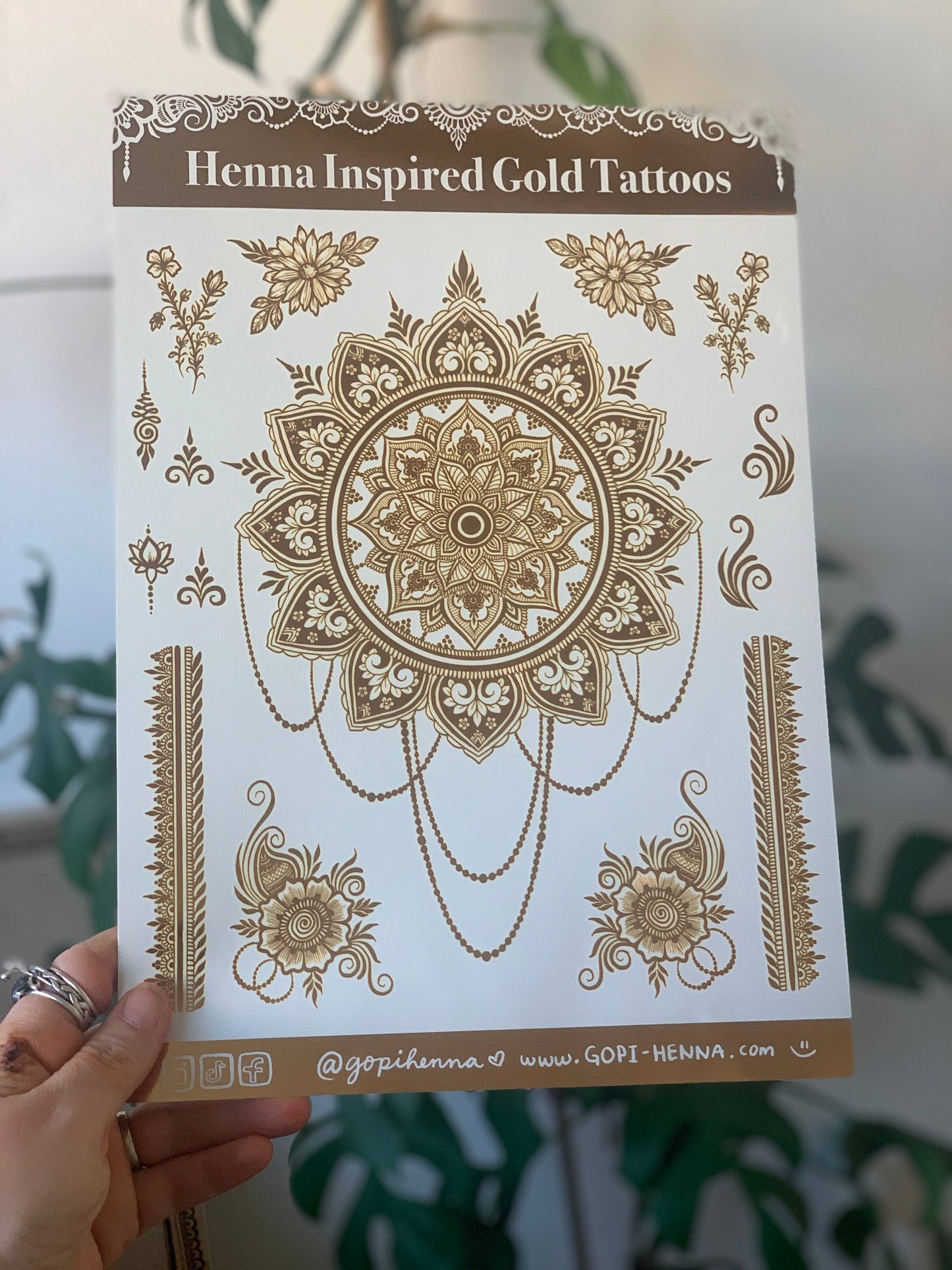 Gold Foil Tattoo | Mandala