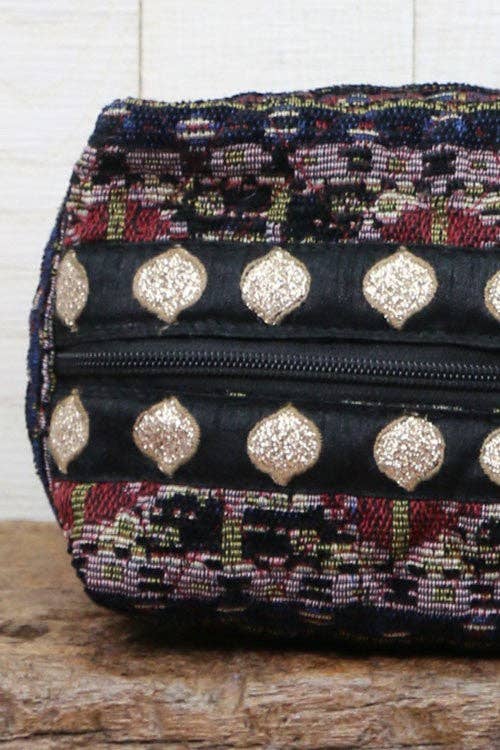 Multi Jacquard Stripe Make Up Bag