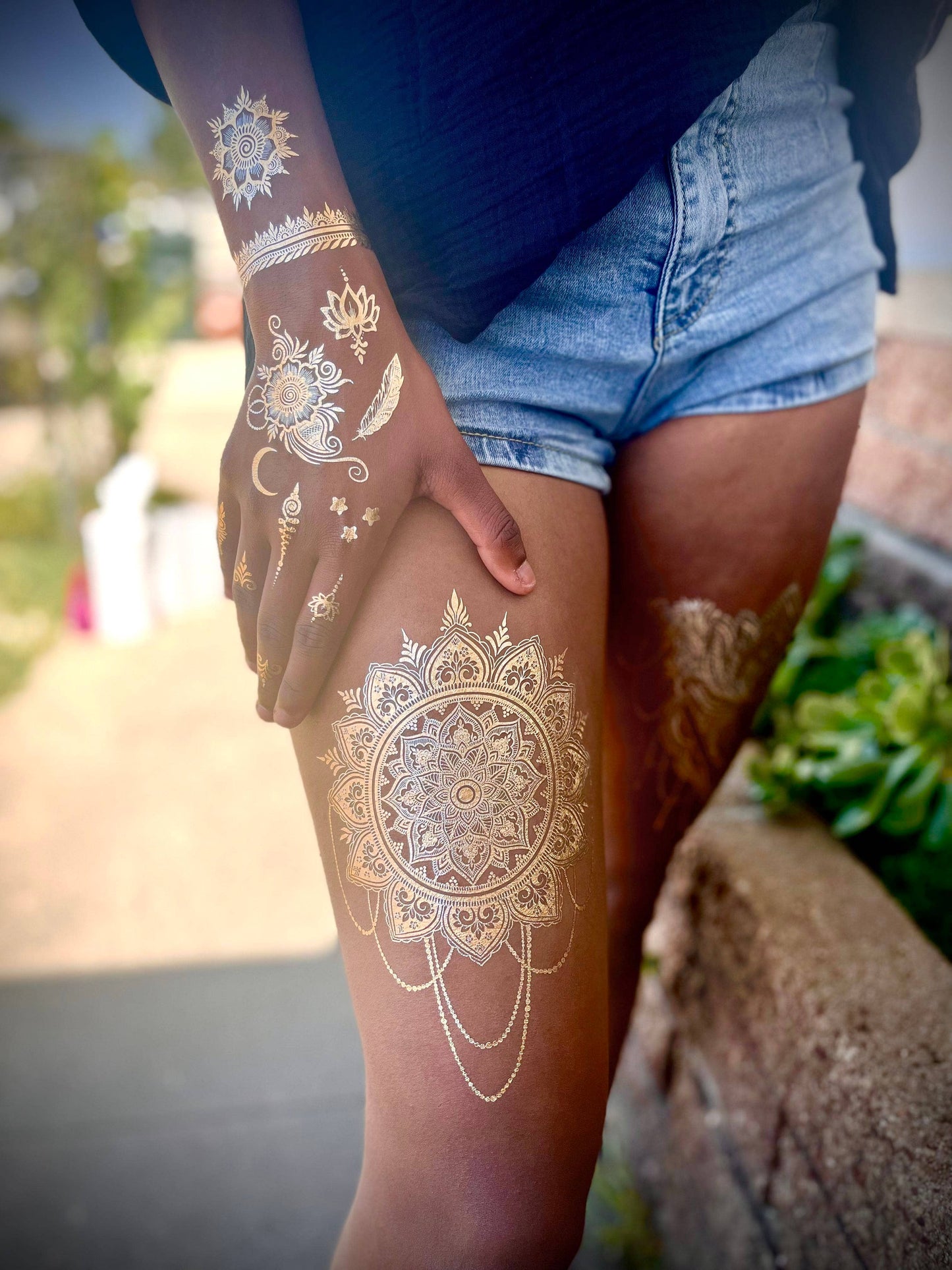 Gold Foil Tattoo | Mandala