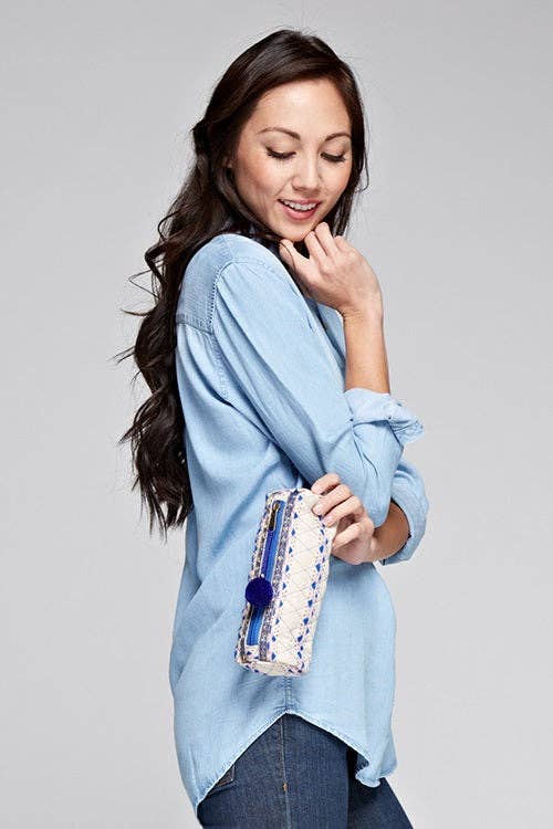 Patterned Cosmetic Pouch