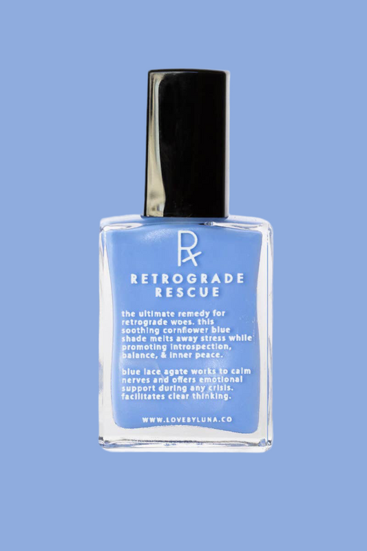 Retrograde Rescue Nail Polish-Infused with micronized blue lace agate