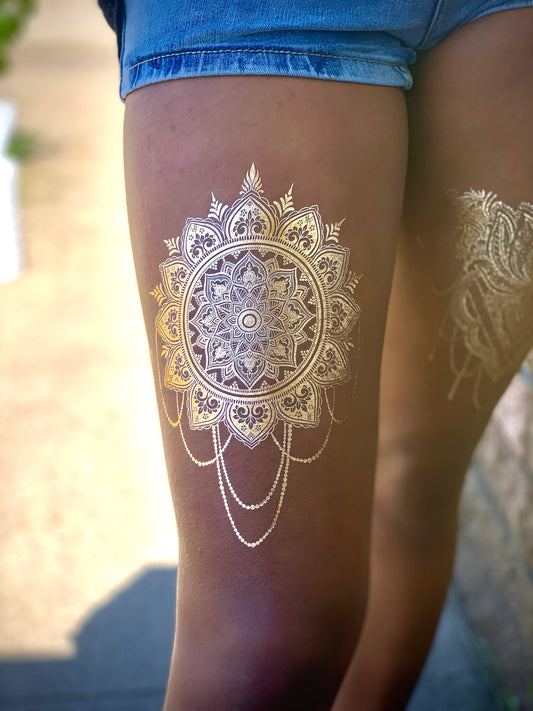 Gold Foil Tattoo | Mandala
