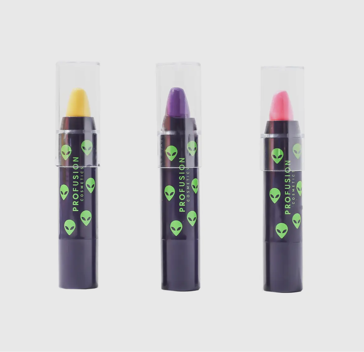 Ufo Uv Face & Body Paint Liners Trio For Neon Glow Looks