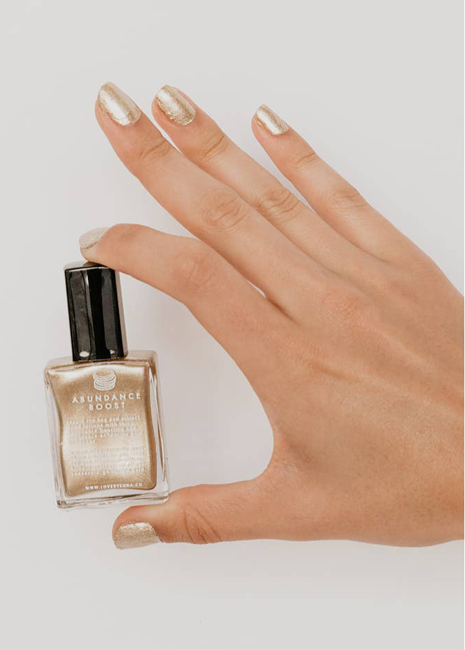 Abundance Boost Nail Polish-Infused with micronized pyrite