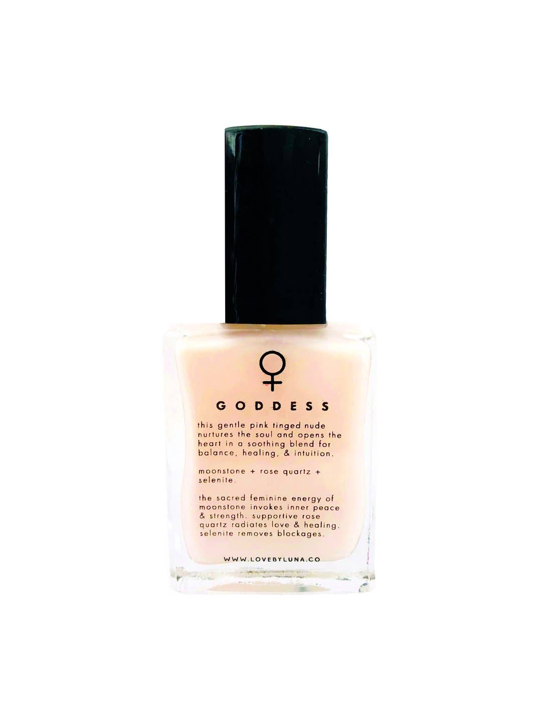 Goddess Nail Polish- infused with Rose Quartz, Selenite and Moonstone
