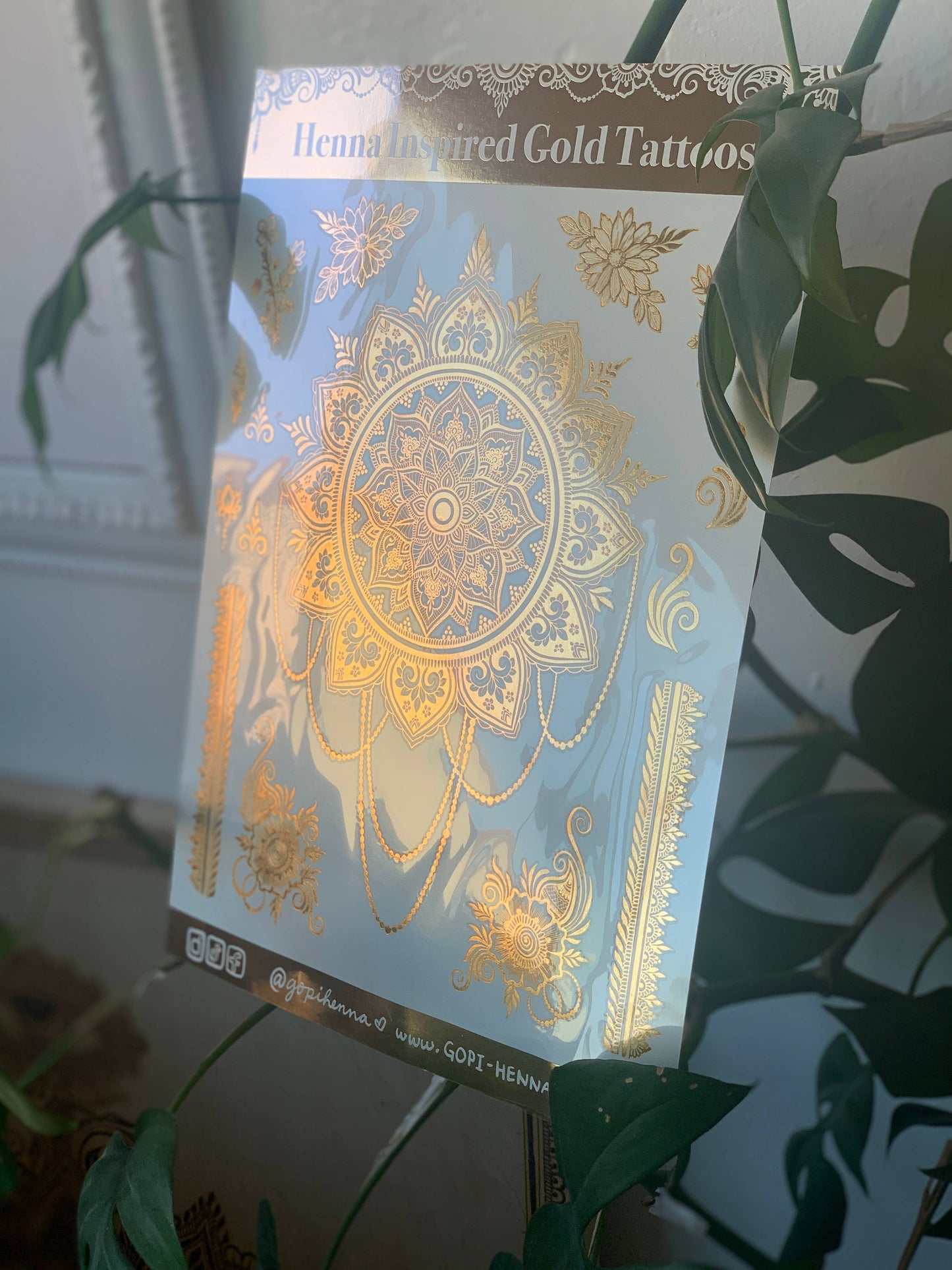 Gold Foil Tattoo | Mandala