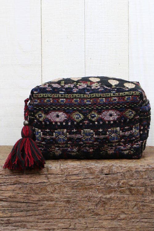 Multi Jacquard Stripe Make Up Bag